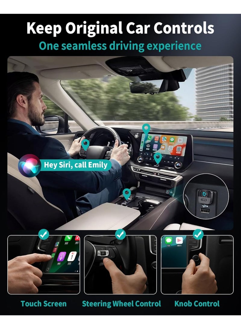 OTTOCAST Mini Pico 2-in-1 Wireless CarPlay & Android Auto Adapter 2026 – Plug & Play USB Dongle for iPhone & Android, Auto Connect, Wi-Fi 6 & Bluetooth 5.4, One-Tap Disconnect, Easy Device Switch, Ultra-Small & Fast - Image 5